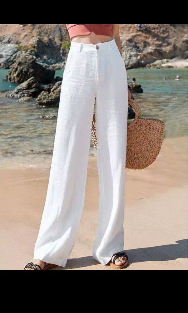 White best sale summer pants