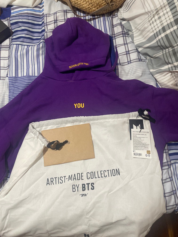 BTS Artist Made Collection JIMIN With You - Hoodie Violet Taille L (K-POP, Neuf Avec étiquettes)