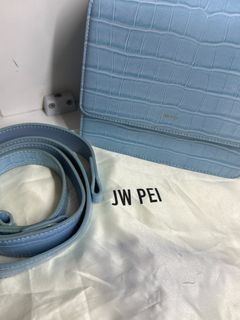 JW PEI Blue Croc-Embossed Fae Bag
