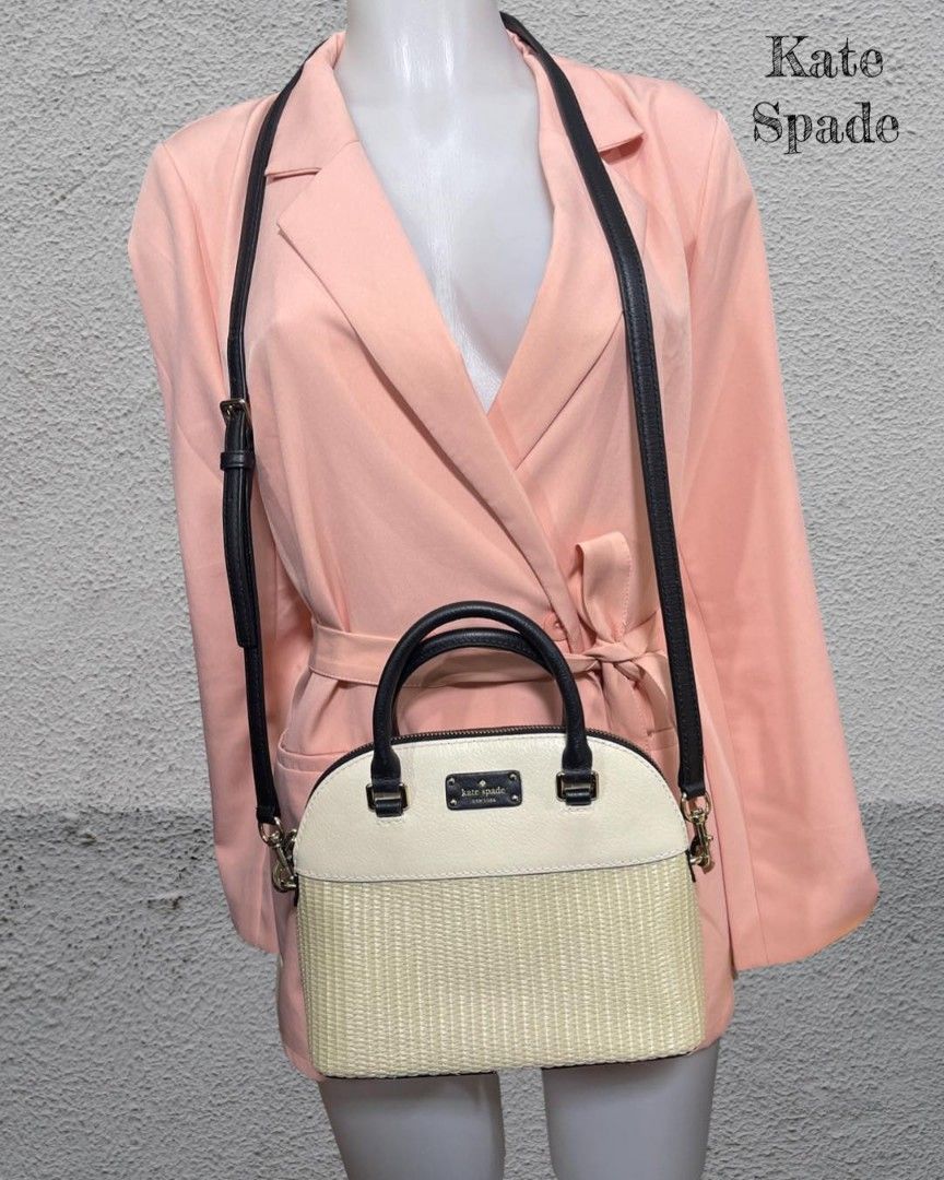 Kate Spade New York Grove Street Straw Mini Carli Satchel Luxury