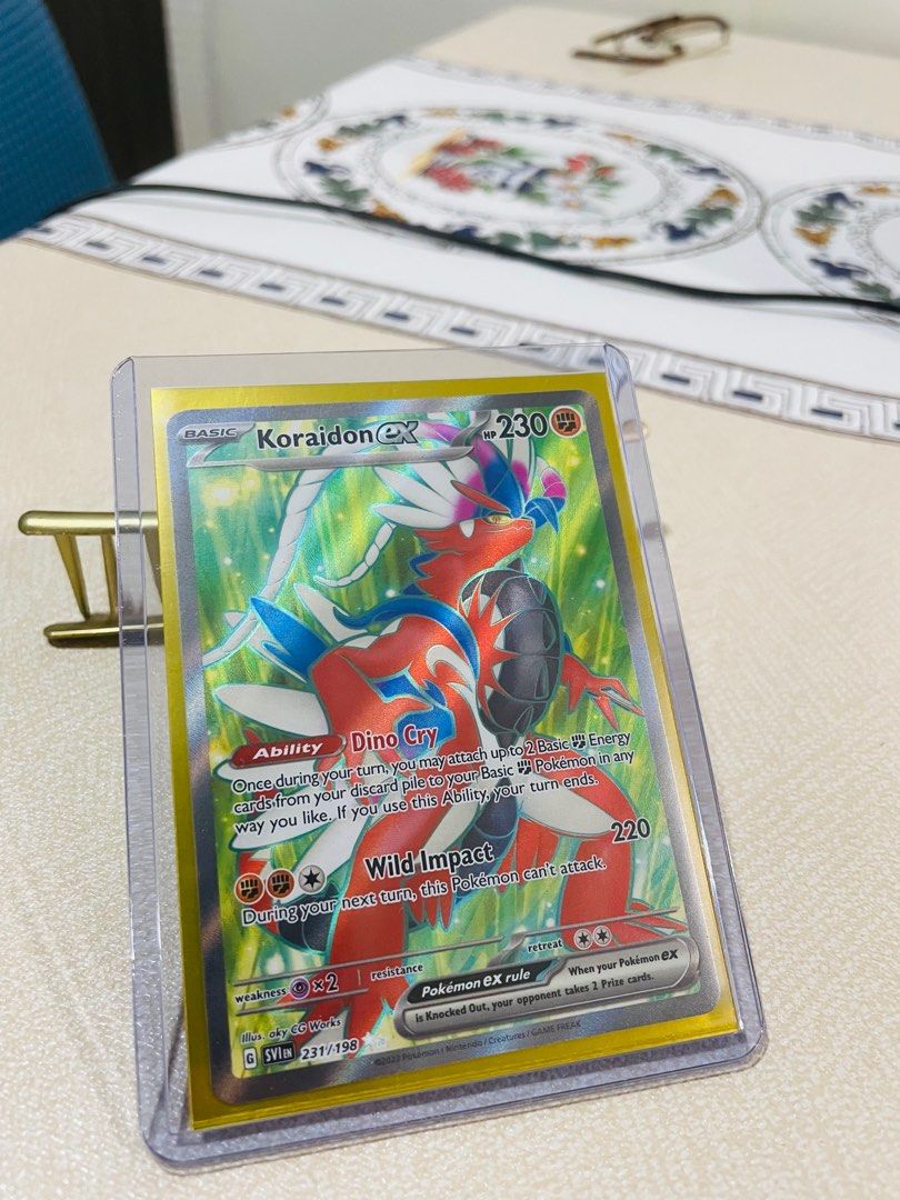  Pokemon - Koraidon ex 231/198 - Scarlet & Violet - Ultra Rare -  Holo Full Art : Toys & Games