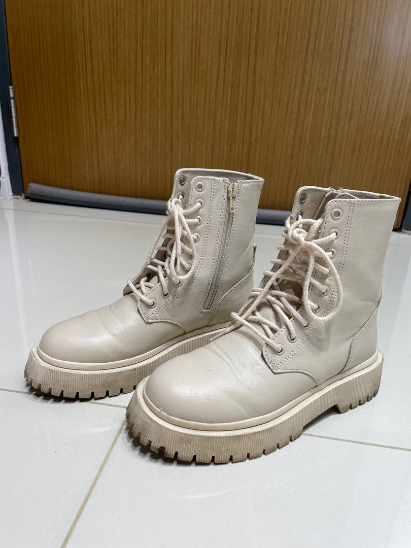 White booties zara shop