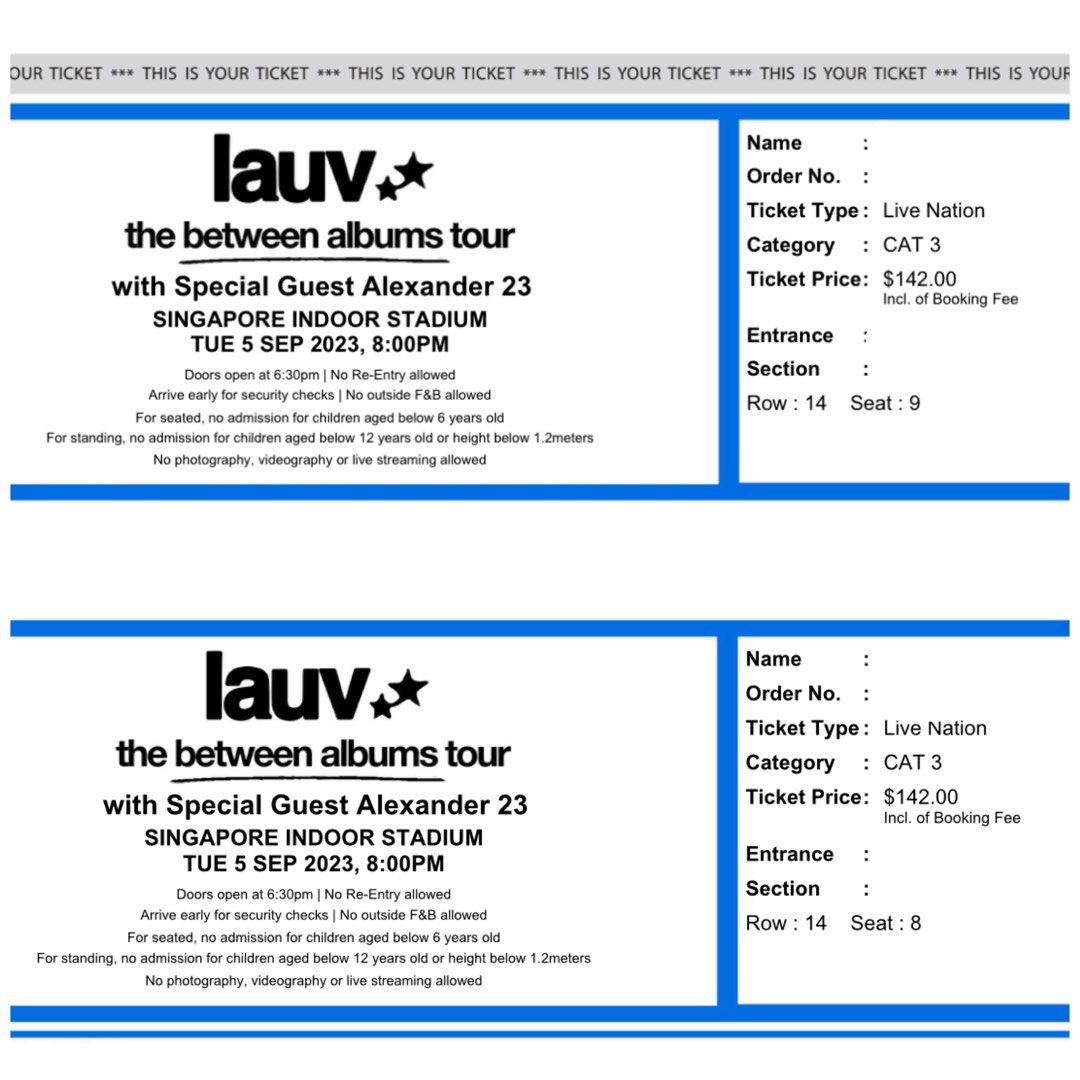 Lauv Singapore Concert 05 Sep 2023, Tickets & Vouchers, Event Tickets
