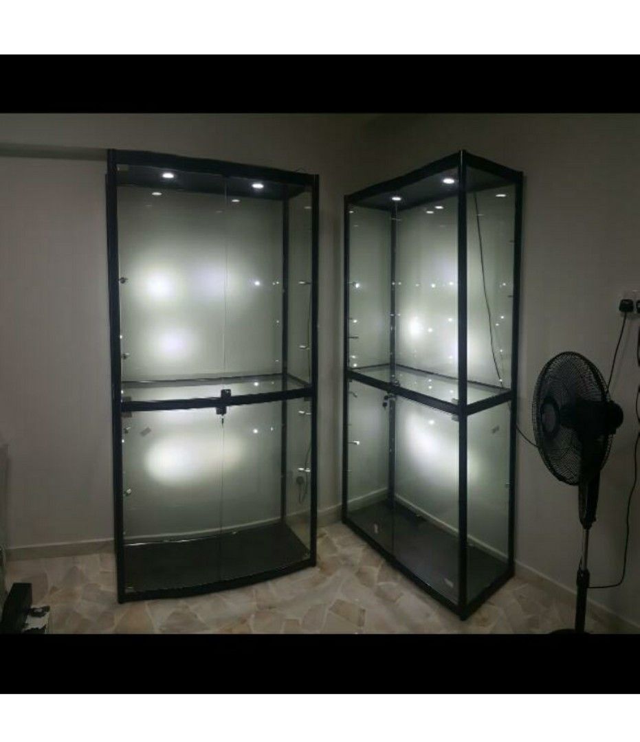 LED Glass Display Furniture & Home Living, Furniture, Shelves, & Racks on
