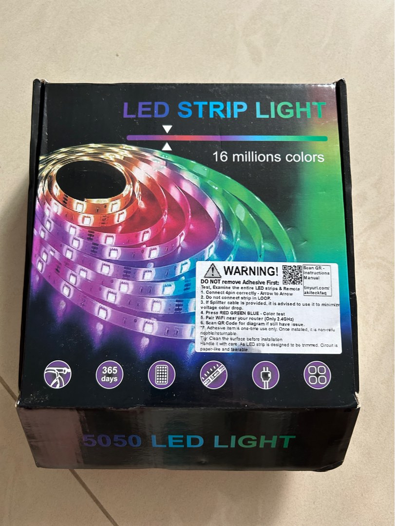LED Strip Light, Furniture & Home Living, Lighting & Fans, Lighting on