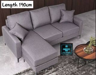 LESLIE Small L shape sofa 190cm length