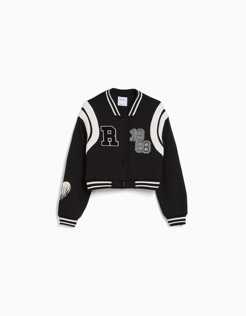 Looking for: Bershka Varsity Jacket size Medium/Large (Category: Coats, Jackets and Outerwear) located in Talisay. Submitted by truthfairy (Listing ID 1247134778, Image 1). Description: Looking for the black or green one po.