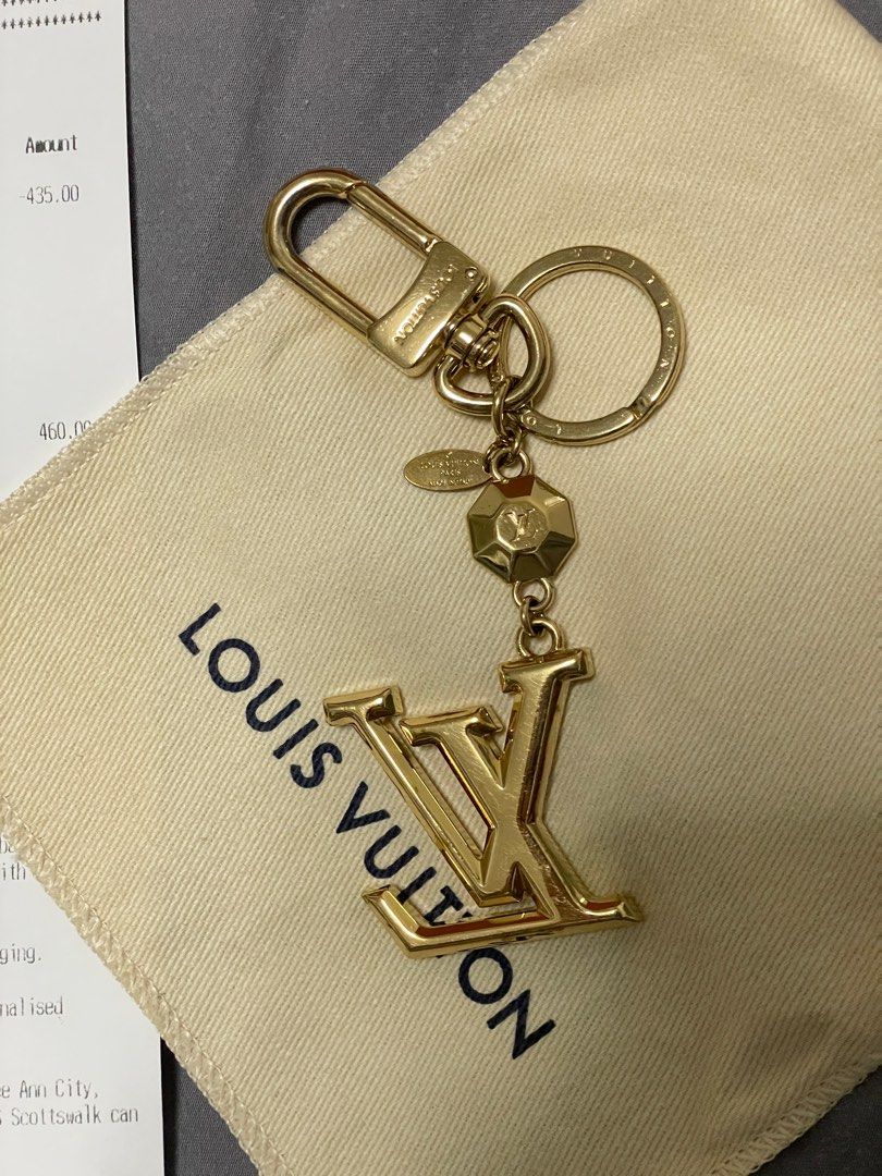 LOUIS VUITTON LV Facettes Bag Charm Key Holder Silver-US