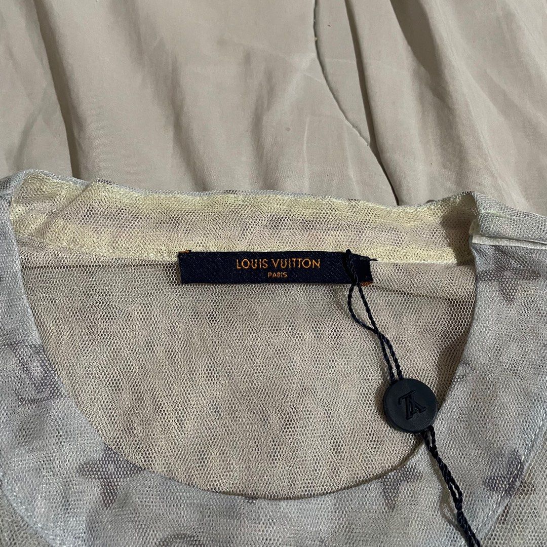 Louis Vuitton Monogram Mesh Shirt, Luxury, Apparel on Carousell