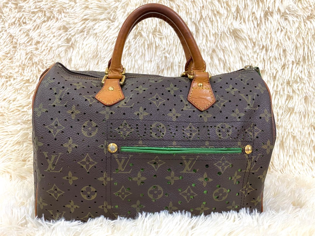 Louis Vuitton Limited Edition Perforated Monogram Canvas Saumur 30