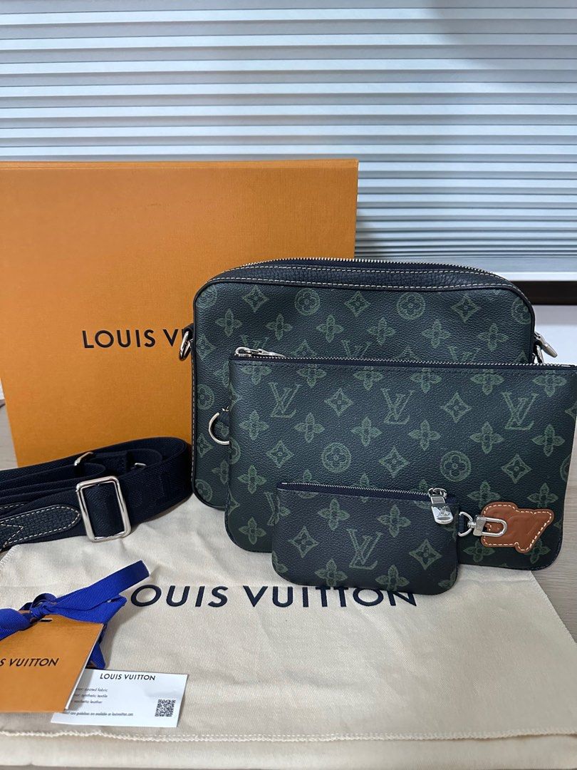 Louis Vuitton LV Trio messenger dark green Cloth ref.654258 - Joli