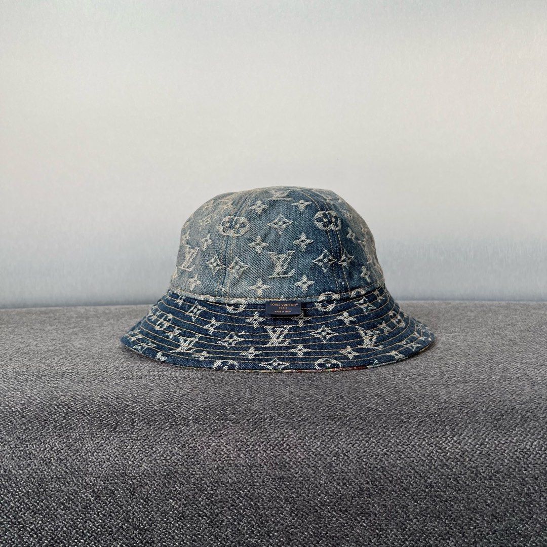 Louis Vuitton Denim Bucket Hat - Rare, Women's Fashion, Watches &  Accessories, Hats & Beanies on Carousell