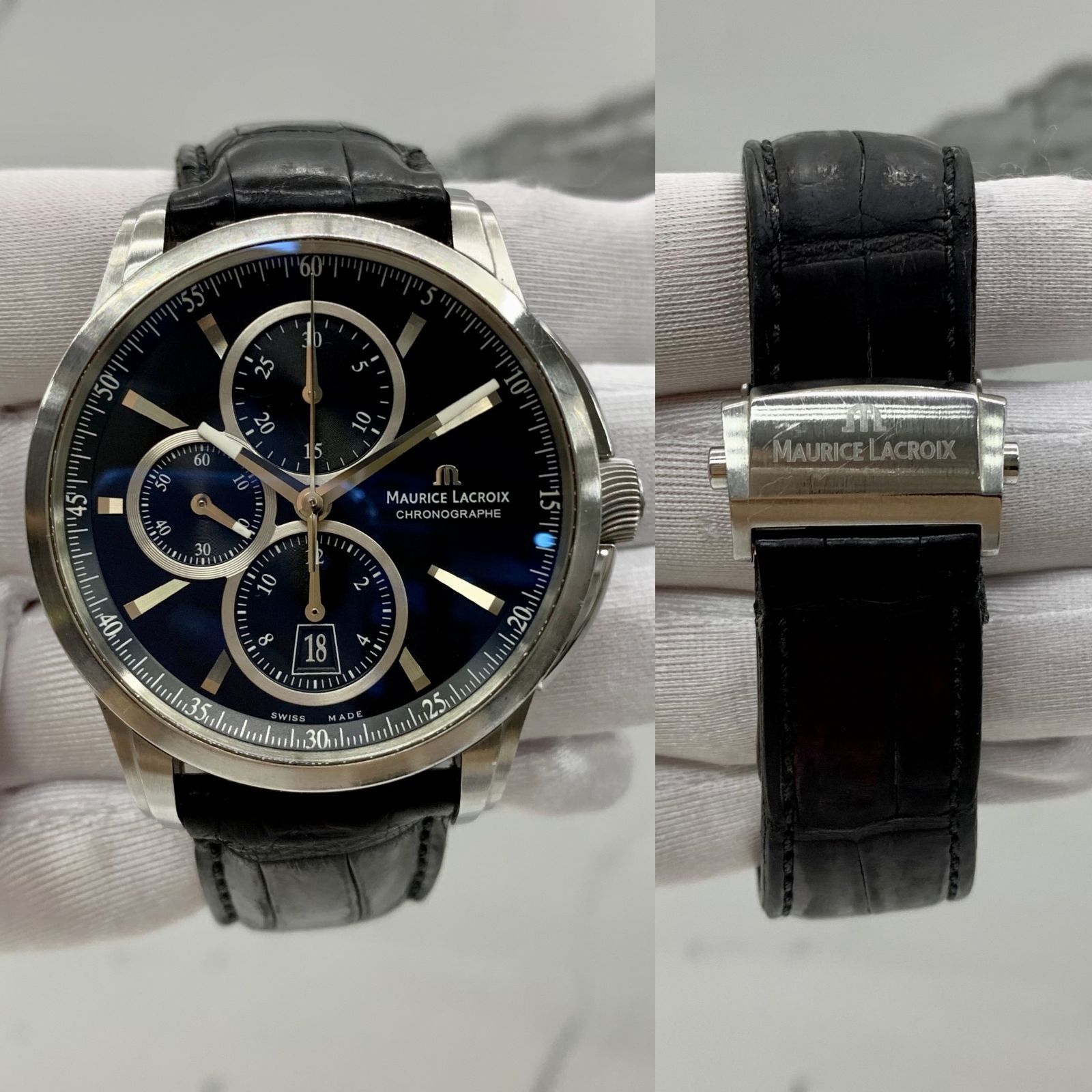 MAURICE LACROIX PT6188 SS001 330 PONTOS AUTOMATIC CHRONOGRAPH