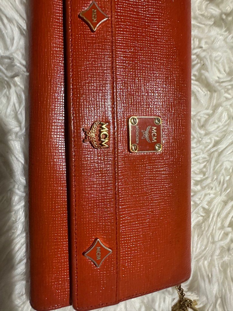 Mcm orange wallet