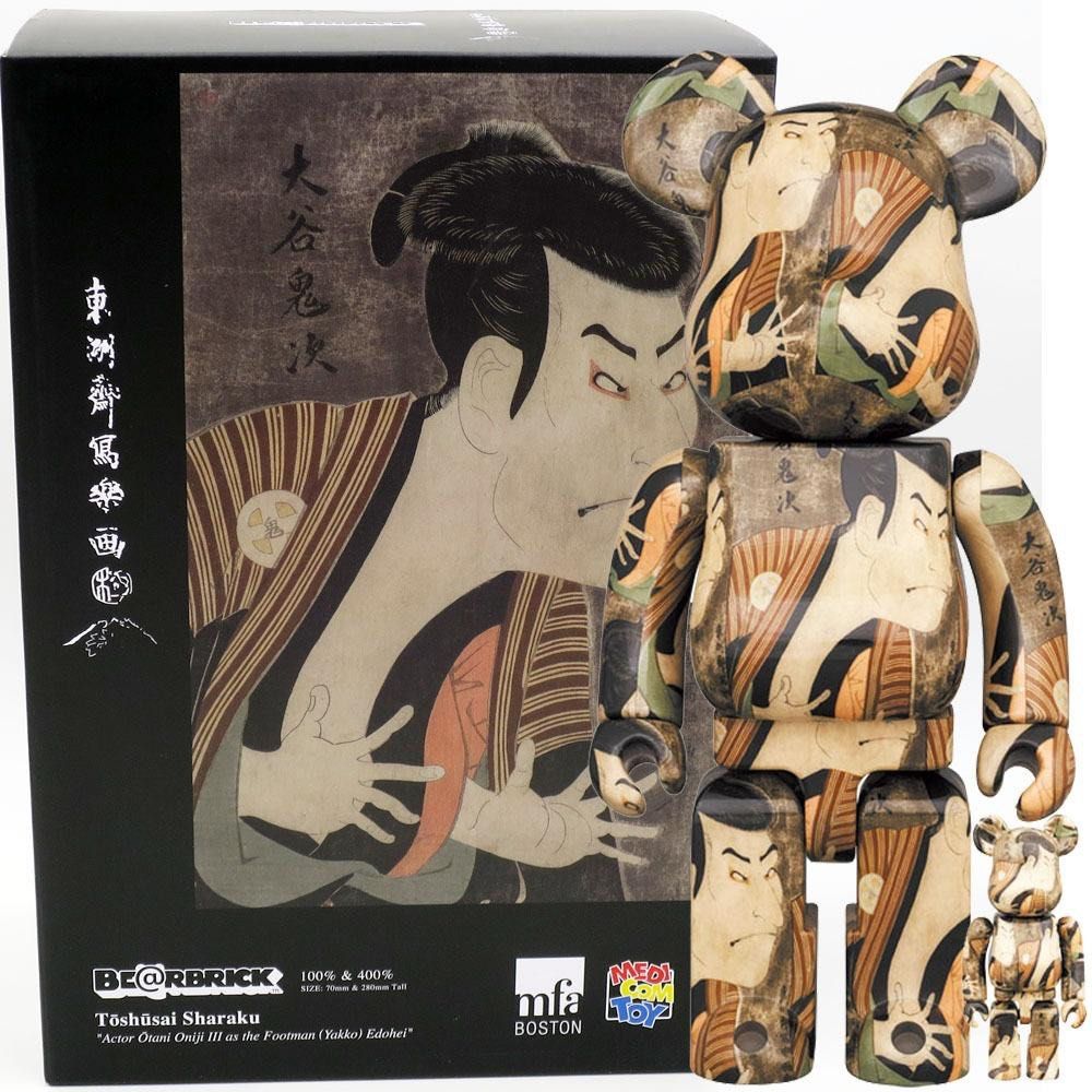 BE@RBRICK 東洲斎写楽 「三代目大谷鬼次の奴江戸兵衛」100 u0026 400-