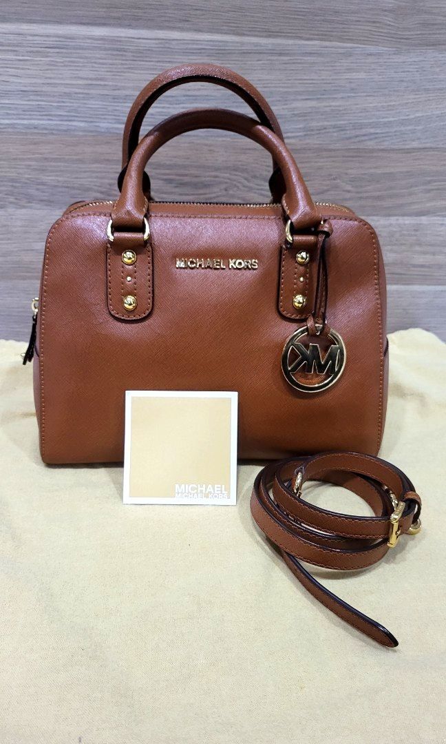 Buy Michael Kors Emmy Large Dome Satchel Saffiano Leather Studded Scalloped  Edge Shoulder Bag Purse Handbag Online at desertcartINDIA