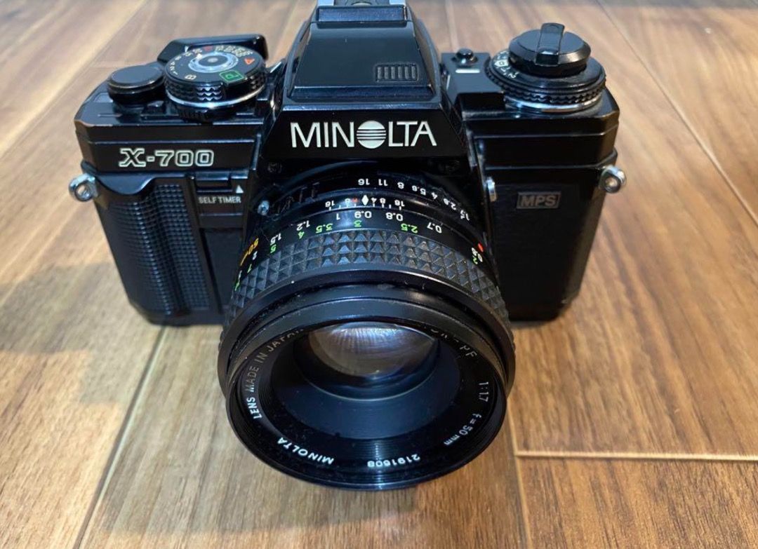 Minolta X-700 Film Camera with MC ROKKOR 50mm F1.7 lens, Photography,  Cameras on Carousell