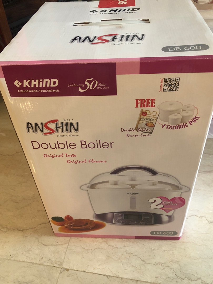 New Khind Double Boiler DB600, TV & Home Appliances, Kitchen Appliances