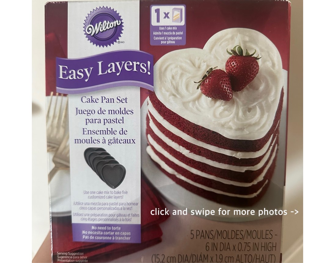 Amazon.com: Wilton Tasty Heart 2-Piece Pan Set for Filled Cakes : Home &  Kitchen