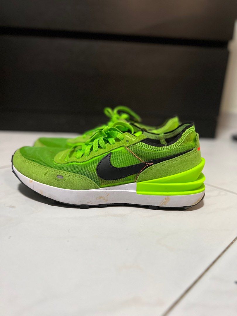 Nike Waffle 1 Electric Green, Men's Fashion, Footwear, Sneakers on Carousell