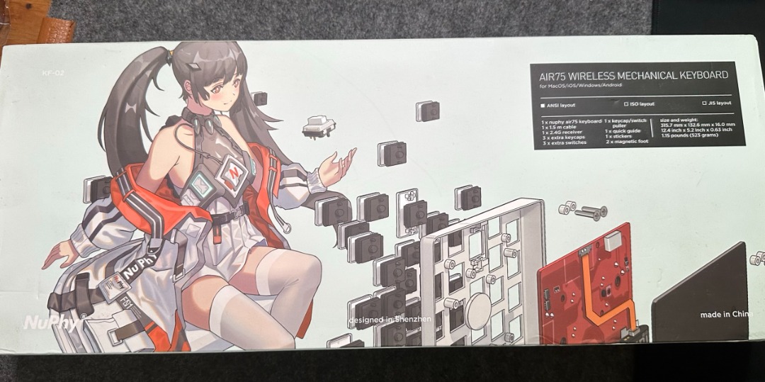 NuPhy Air75 Gateron Low Profile Brown Switch 茶軸矮軸RGB機械鍵盤