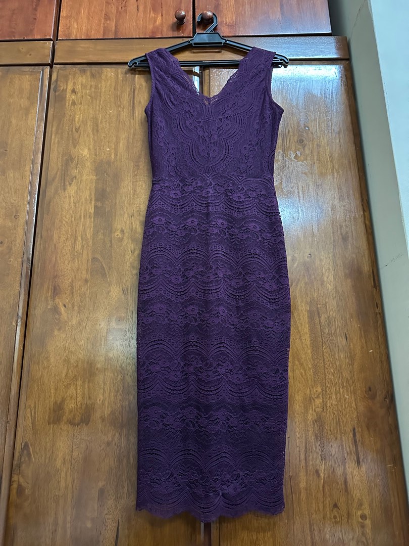Oasis purple lace dress best sale