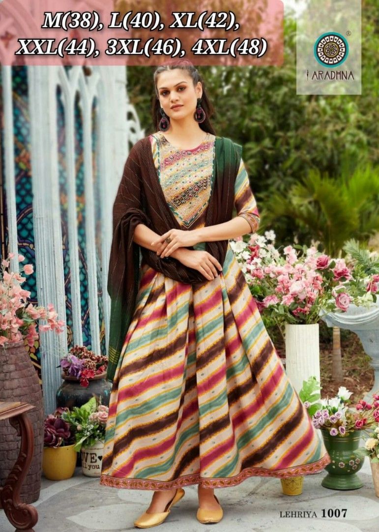 Long gown new arrivals with banarasi dupatta