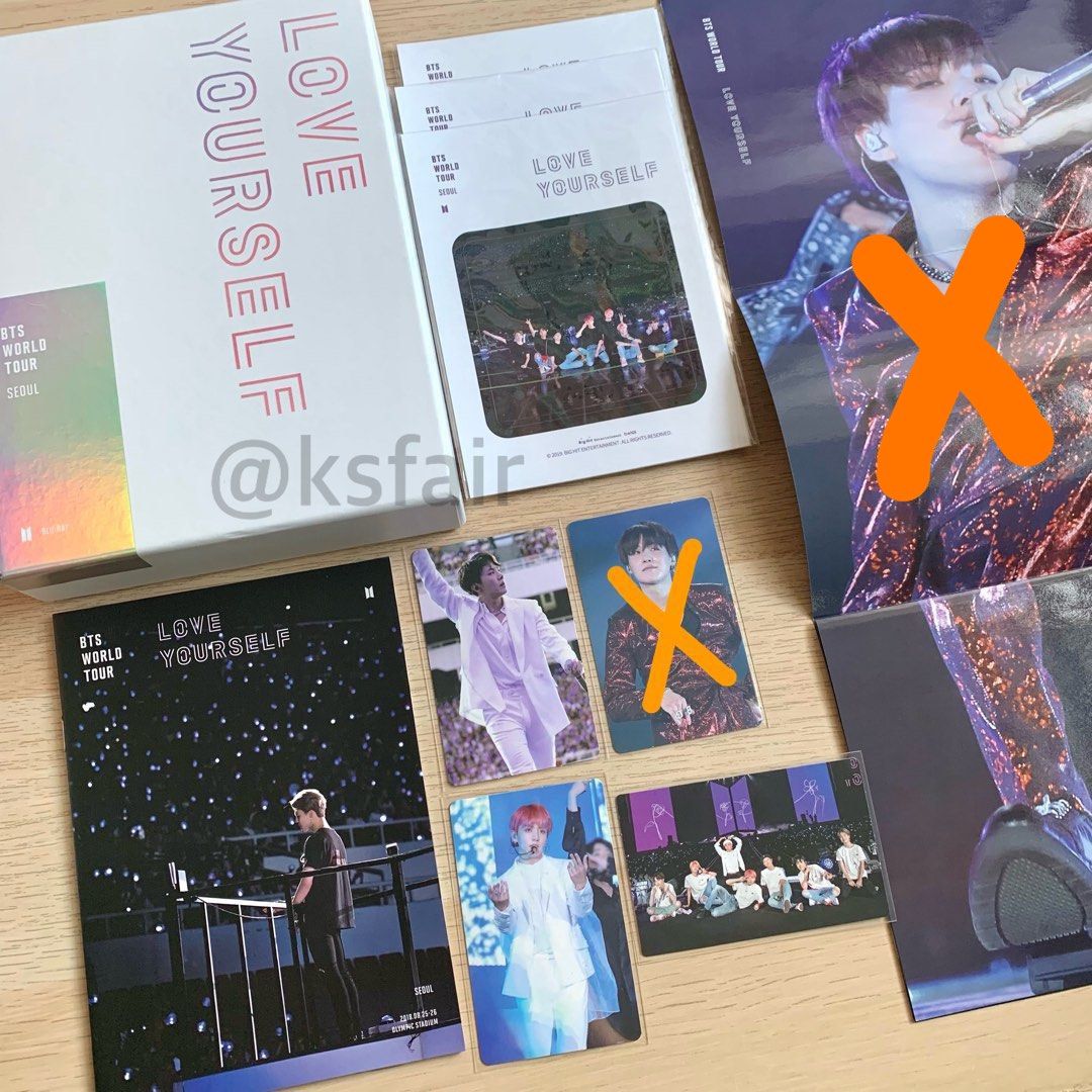 OFFICIAL BTS Seoul DVD Blu-ray Bluray Love Yourself LYS LY Photocard RM Jin  Suga Jhope Jimin V Taehyung Jungkook JK RARE