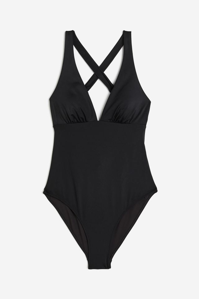 One piece black swimsuit on Carousell