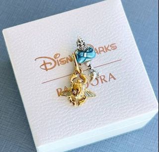 Pandora Aladdin Genie & Lamp And Gold Aladdin Scarab Beetle Dangle Charm