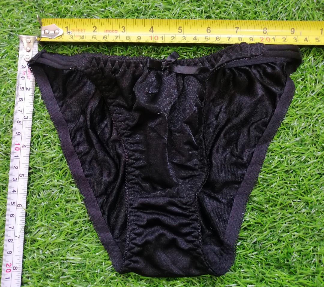 vintage nylon black panties size med