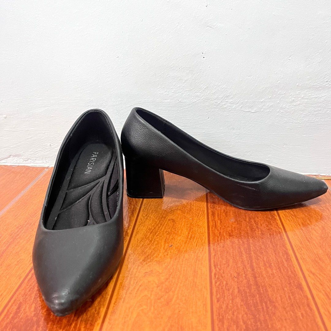 Parisian black shoes Women s Fashion Footwear Heels on Carousell