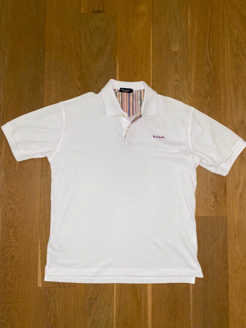 Paul smith hotsell white polo shirt