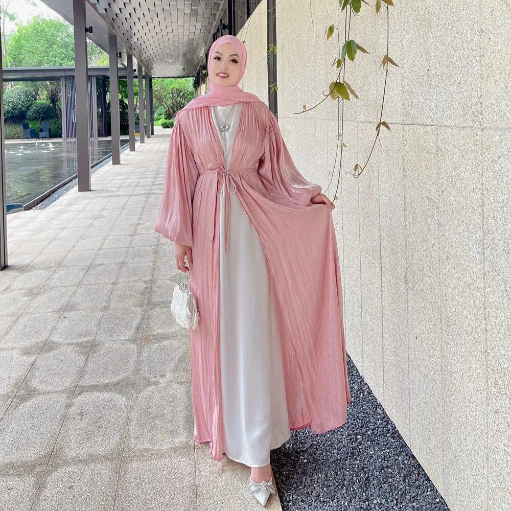 Pink satin cardigan clearance