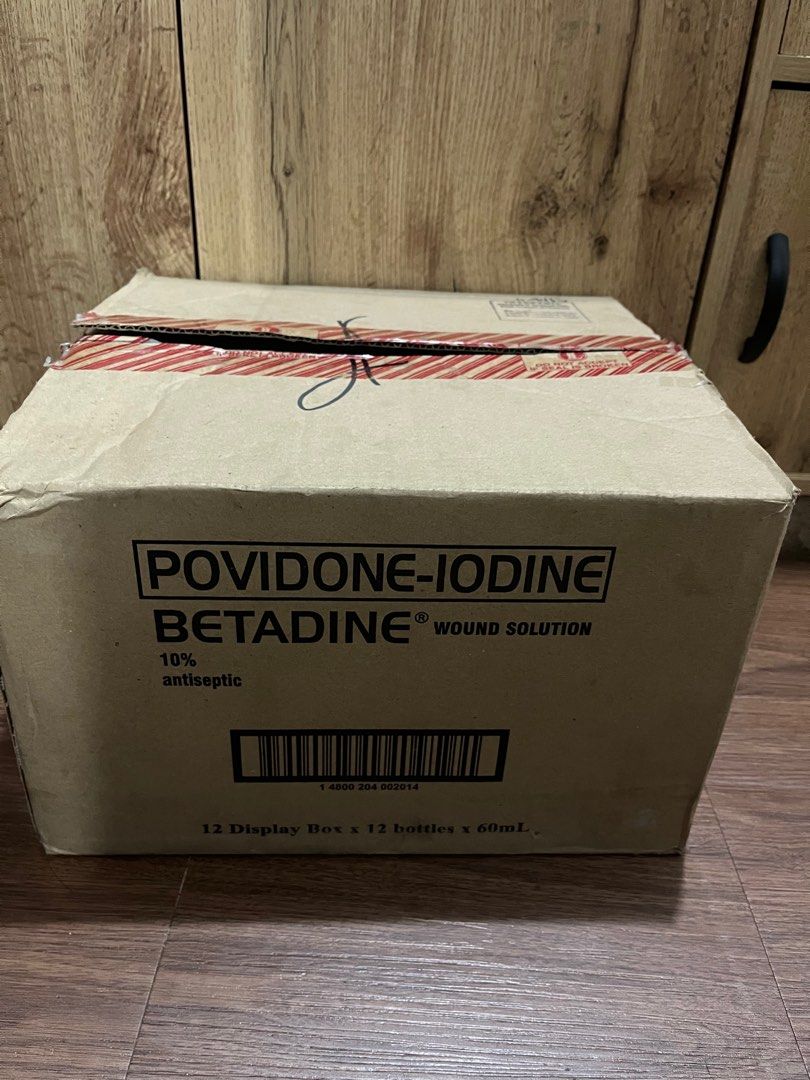 Povidone-iodine Betadine wound solution original sold per box 12 pcs. And  per piece, Health  Nutrition, Medical Supplies  Tools on Carousell