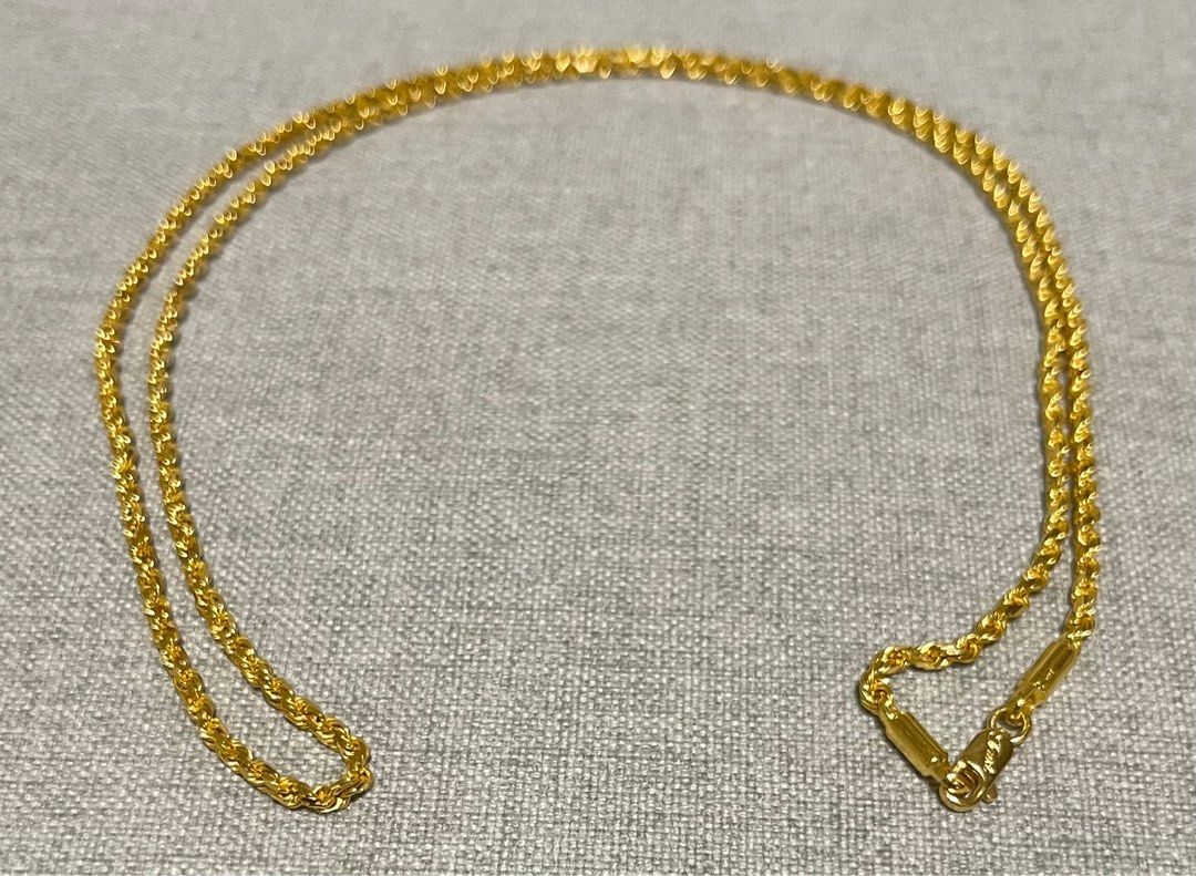Poh Heng 916 Gold Rope Necklace (24.71g), Men's Fashion, Watches