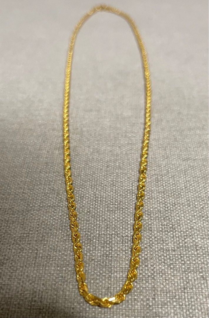 Poh Heng 916 Gold Rope Necklace (24.71g), Men's Fashion, Watches