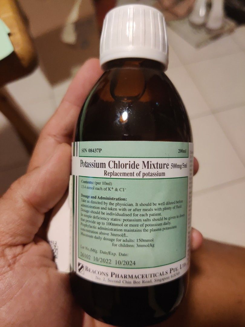 Potassium Chloride Mixture 500mg/5ml, Health & Nutrition, Health