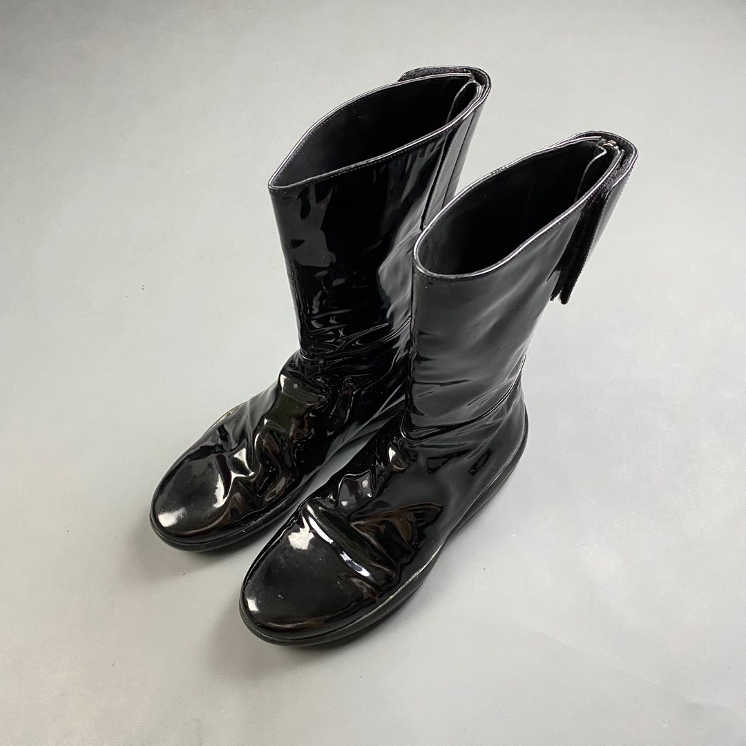 Prada - 90s Patent Leather Boots on Carousell