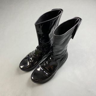 Prada boots hotsell patent leather