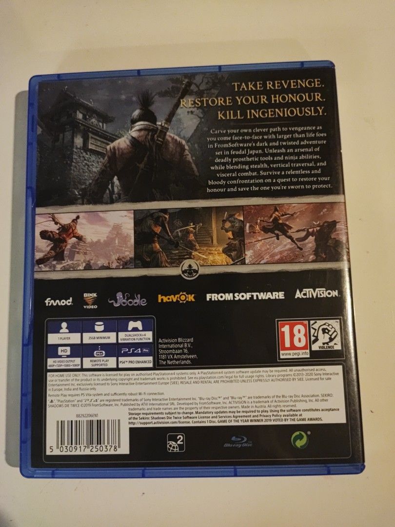 Sekiro ps4 discount clearance