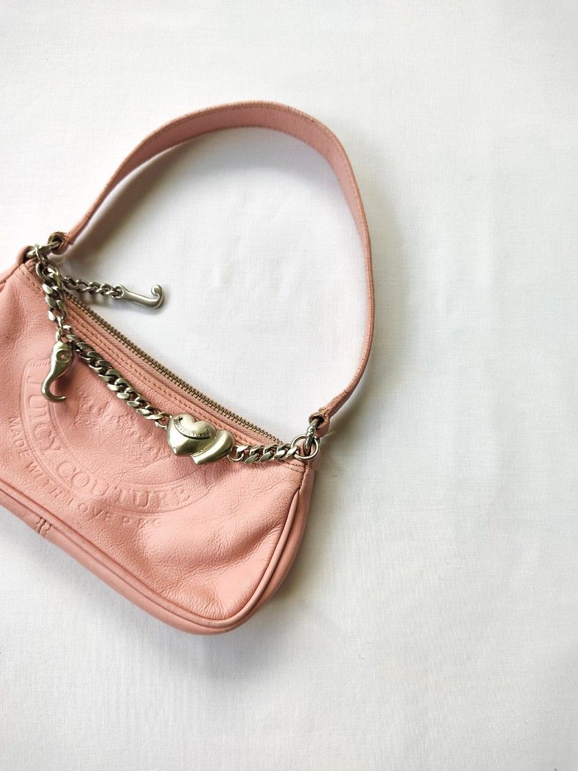Vintage Juicy Couture Barbie Pink Leather Shoulder Bag 