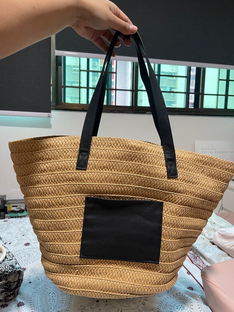 Wicker discount tote bag