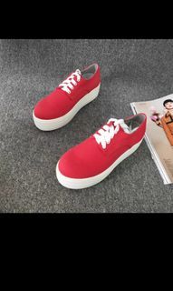 Red sneakers