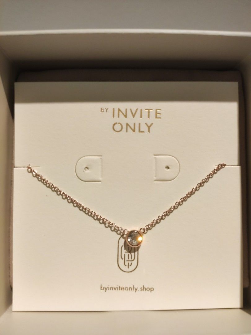 Rose Gold Basic Cubic Necklace Women s Fashion Jewelry