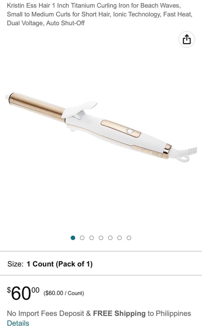 RUSH SALE KRISTIN ESS TITANIUM CURLING IRON Beauty Personal