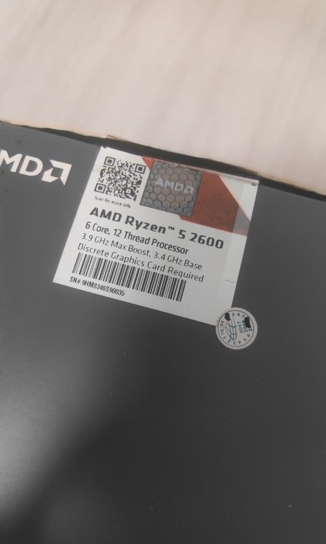 AMD Ryzen 5 2600 Six-Core 3.4 GHz Socket AM4 Desktop ...