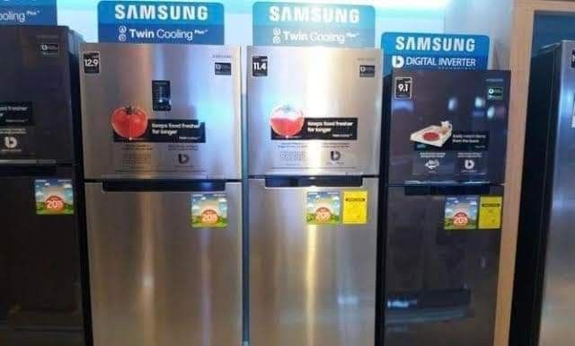 SAMSUNG TWO DOOR REF (Category: Refrigerators and Freezers) located in Manila. Submitted by rhonrhon25 (Listing ID 1247175585, Image 1). Description: SAMSUNG!! TWO DOOR! 7.2cuft" RT20FARVDSA - 16,690 8.4cuft" RT22M4033UT - 19,490 9.1cuft" RT25FARBDUT - 20,990 10.8cuft" RT31CG5424S9TC - 22,590 TWIN COOLING! 12.3cuft" RT35CG5444S9TC - 26,990 12.3cuft" RT35CG544B1TC - 28,800 14.7cuft" RT42CG6422S9TC - 36,200 BOTTOM FREEZER! 9.9cuft" RB27N4020S9 - 24