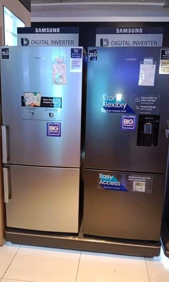 SAMSUNG TWO DOOR REF (Category: Refrigerators and Freezers) located in Manila. Submitted by rhonrhon25 (Listing ID 1247175585, Image 3). Description: SAMSUNG!! TWO DOOR! 7.2cuft" RT20FARVDSA - 16,690 8.4cuft" RT22M4033UT - 19,490 9.1cuft" RT25FARBDUT - 20,990 10.8cuft" RT31CG5424S9TC - 22,590 TWIN COOLING! 12.3cuft" RT35CG5444S9TC - 26,990 12.3cuft" RT35CG544B1TC - 28,800 14.7cuft" RT42CG6422S9TC - 36,200 BOTTOM FREEZER! 9.9cuft" RB27N4020S9 - 24
