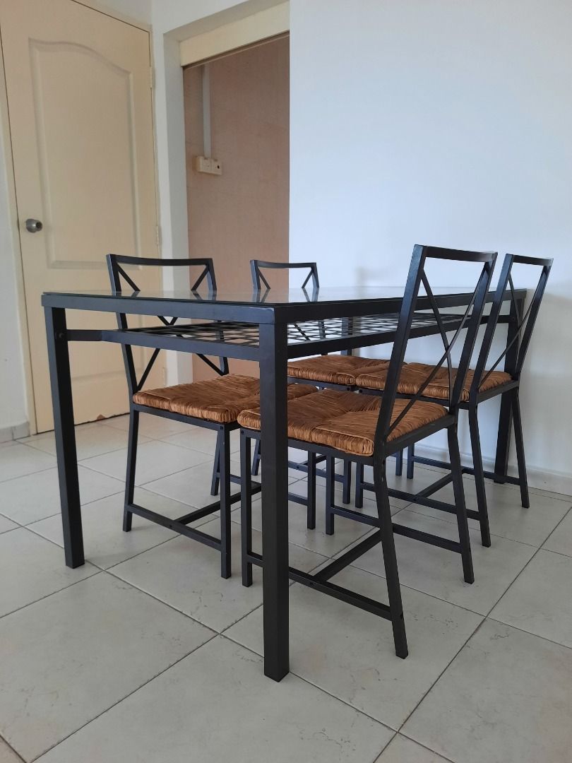 Simple table and chairs, Furniture & Home Living, Furniture, Tables ...